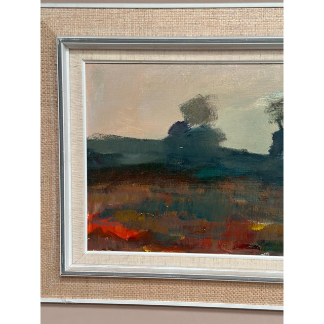 Lennart Hall, Abstract Landscape, 1960s, Oil Painting on Canvas, Framed For Sale - Image 6 of 18