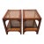 Pair Vintage Mid Century Cane & Glass Side/End Tables For Sale