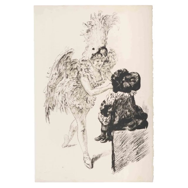 Adolphe Willette, The Ballerina, Original Lithograph, Late 19th Century For Sale