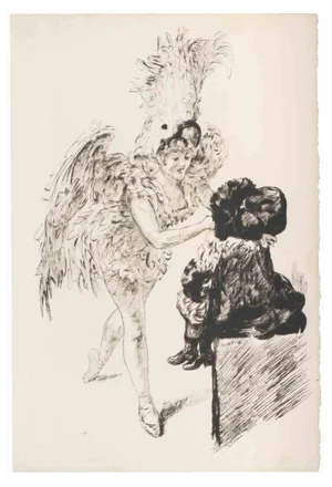 Adolphe Willette, The Ballerina, Original Lithograph, Late 19th Century