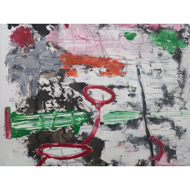 Green Picasso Style Abstract Figurative Painting by Diane Grant - Unique Piece For Sale - Image 8 of 12