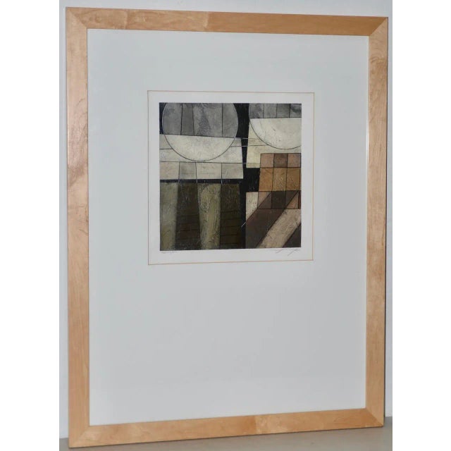 Gray Modernist Abstract Oil on Paper For Sale - Image 8 of 8