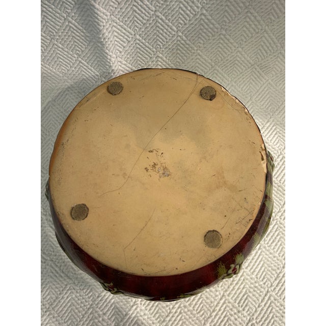 Early 20th Century Arts and Crafts Blended Drip Glazed Center Bowl or Jardiniere Attributed to Weller Pottery For Sale - Image 11 of 11