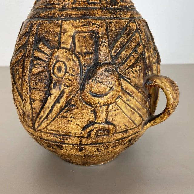 Large Fat Lava Pottery Vase by Jasba Ceramics, Germany, 1970s For Sale - Image 9 of 18