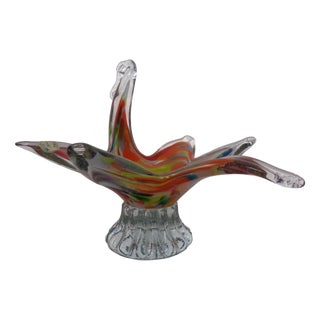 Murano Glass Swan Bowl, Italy, 1960s For Sale
