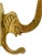 Pair of Vintage Indian Brass Elephant Double Wall Hooks – Bohemian / Global For Sale - Image 9 of 11