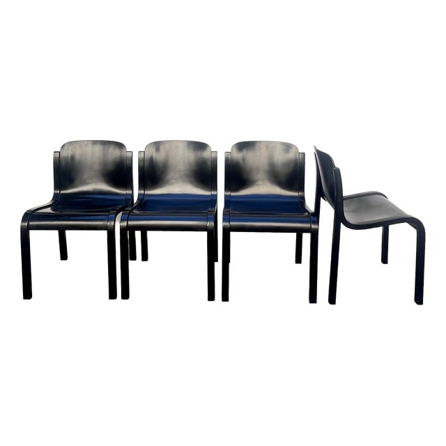 Mito Tisettanta Chairs by Carlo Bartoli, Italy, 1970s, Set of 4 For Sale
