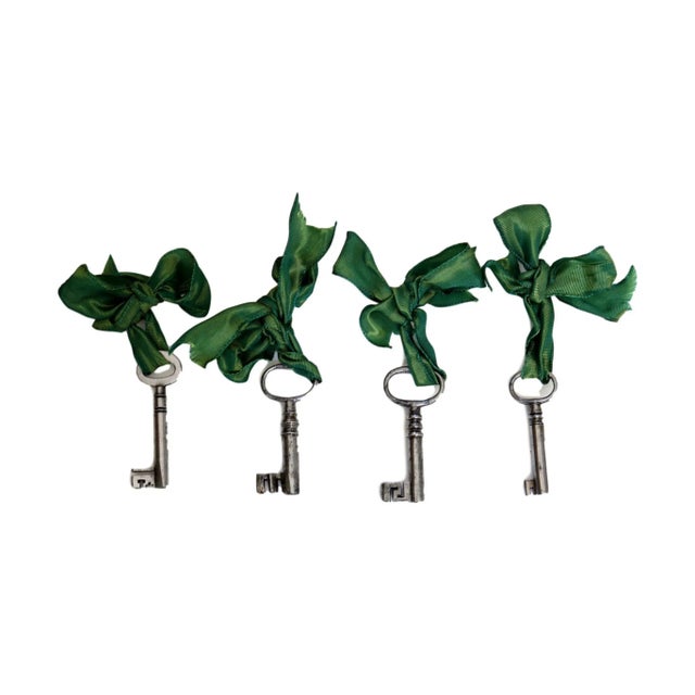 English 19th-c. Skeleton Key Ornaments, Set of 4 For Sale - Image 3 of 3