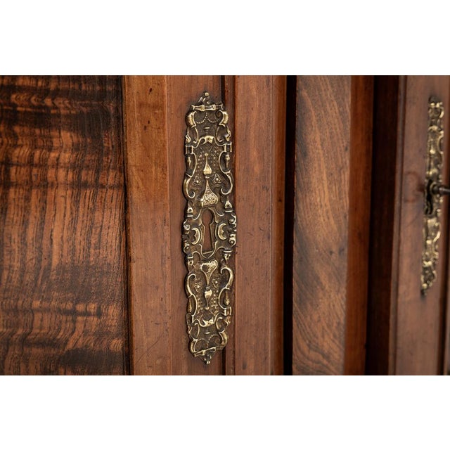 Wood Antique French Credenza in Cherrywood and Burr Ash, 1700s For Sale - Image 7 of 12