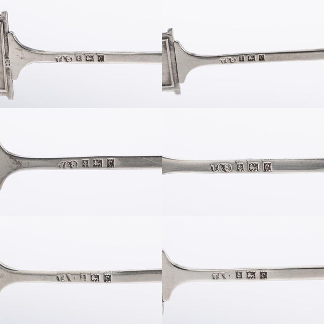 Vintage English Silver Cased Pub Sign Cocktail Picks, 1952, Set of 6 For Sale - Image 17 of 18