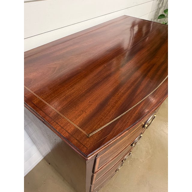 Wood 19th Century English Bow Front Chest For Sale - Image 7 of 15
