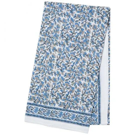 Blue Anna 4-Seat Blue Tablecloth For Sale - Image 8 of 8