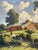 American 1960s Red Barn in Summer by Bertram George Breustle For Sale - Image 3 of 10