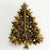 Vintage Christmas tree pin set with rhinestones in red, blue, green, purple and amber colors . Metal is gold plated with a...