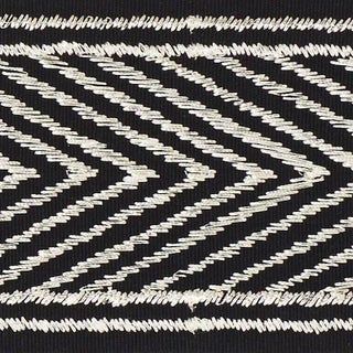 Schumacher Nicholson Metallic Tape in Platinum For Sale