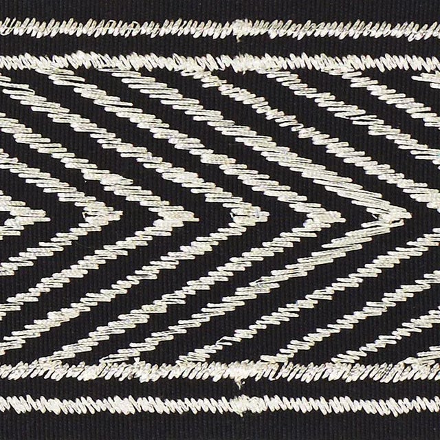 Schumacher Nicholson Metallic Tape in Platinum For Sale