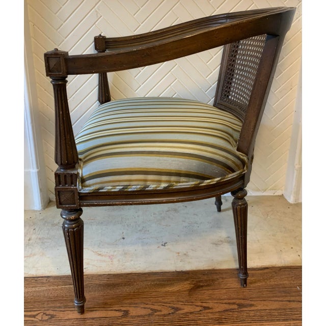 Vintage Cane Back Tub Chair For Sale In Los Angeles - Image 6 of 13