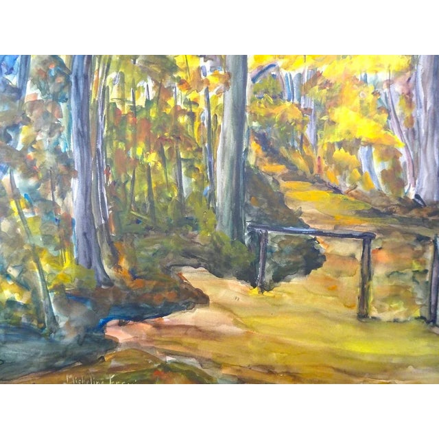 Paysage d'Alsace is a beautiful mixed-media artwork, tempera and watercolor on paper. Hand-signed by the artist on the...