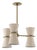 Gable Pendant, Antique Natural Brass with Oyster Shade For Sale