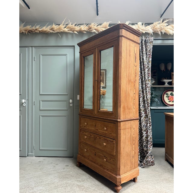 Antique Louis Philippe Wardrobe in Pine For Sale - Image 8 of 18