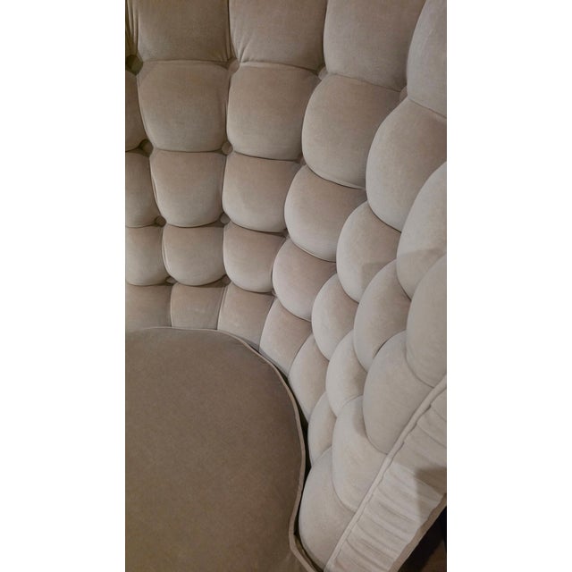 Ebanista Harlow Tufted Lounge Chair - Legs in Dark Walnut Finish For Sale - Image 4 of 7