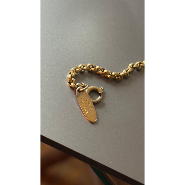 Vintage Early 20th Century Whiting & Davis Intaglio Cameo Pendant Necklace For Sale - Image 11 of 11