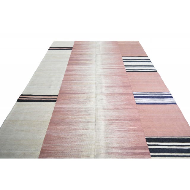 Modern Modern Handwoven Kilim in Wool For Sale - Image 3 of 9
