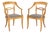 Biedermeier Style Fruitwood Armchairs, Pair For Sale