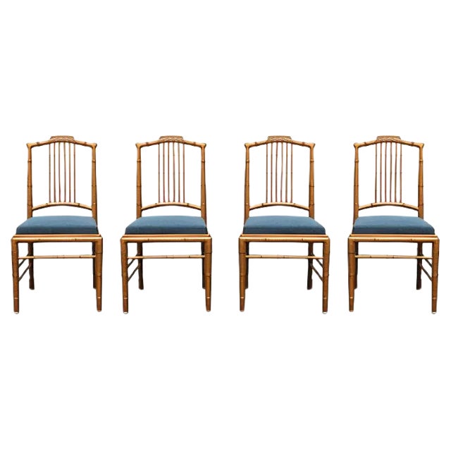 Mid-Century Italian Dining Chairs from Giorgetti, Set of 4 For Sale