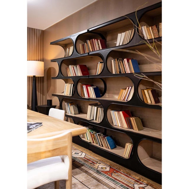 Geometric Mid Century Open Bookcase For Sale - Image 11 of 12