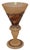 Amber Vintage 14” Italian Frosted Amber Art Glass Trumpet Vase - Art Nouveau Style For Sale - Image 8 of 12