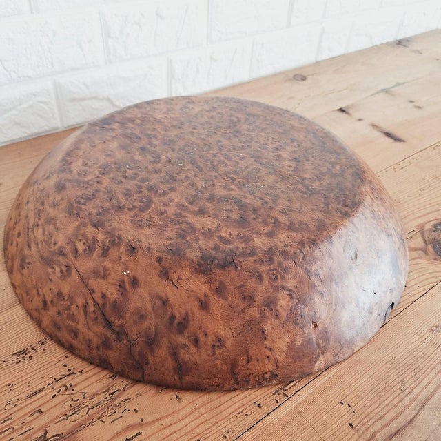 Large North African Wooden Thuya Burl Dough Bowl, 1970s For Sale - Image 9 of 18