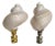 Pair of Turbo Pearl Setosus Sea Shell Lamp Finial, Set of 2, Chrome Base For Sale