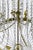 Brass 1920s Regency Tent and Bag Crystal Brass Chandelier For Sale - Image 8 of 11
