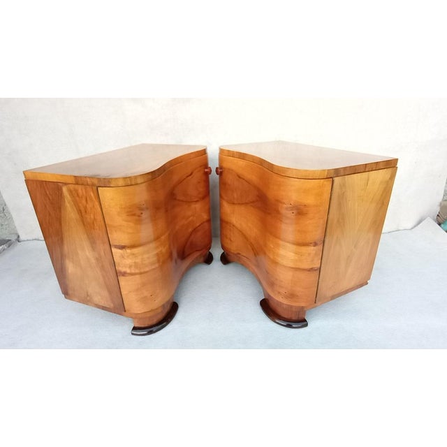 Bedside Tables by Jindrich Halabala for Up Závody, 1950s, Set of 2 For Sale - Image 11 of 18