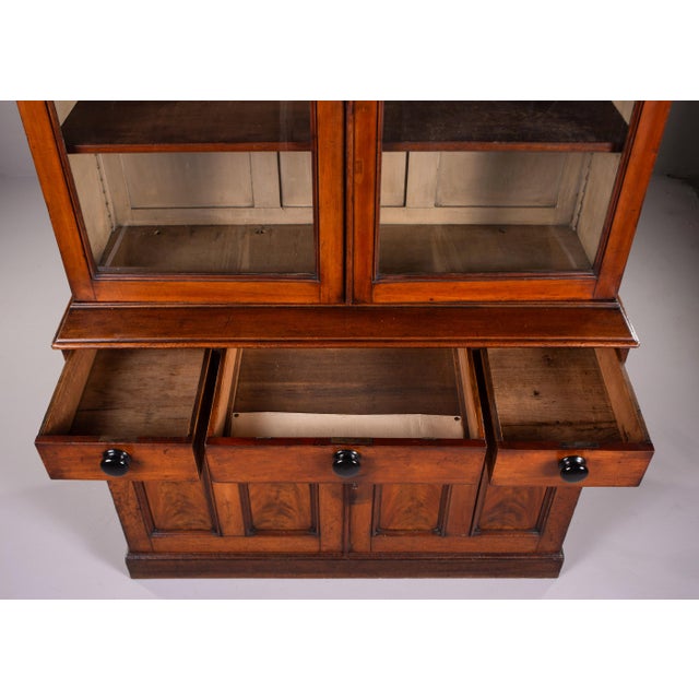 Late 19th Century Late 19th Century English Mahogany Cupboard With Glazed Top For Sale - Image 5 of 12