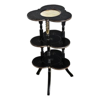 19th Century Napoléon III Etched & Ebonized Étagère For Sale