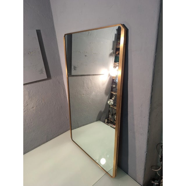 Large Mirror in Brass, 1960s For Sale - Image 8 of 8