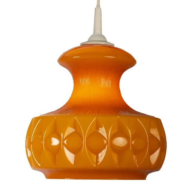 Orange Pendant Lamp from Peill & Putzler For Sale - Image 5 of 7