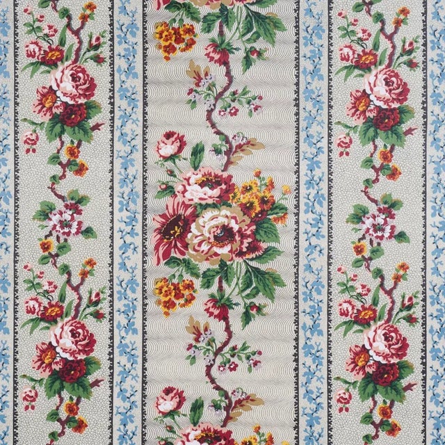 SAMPLE - Schumacher X Rita Konig Elizabeth Chintz Fabric In Rose For Sale