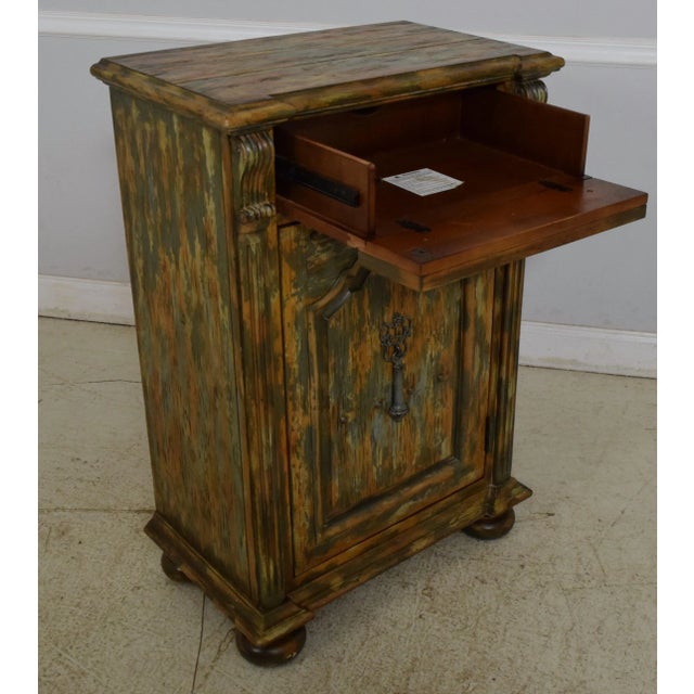 Hooker Hooker Distressed Weathered Painted Finish Cabinet For Sale - Image 4 of 10