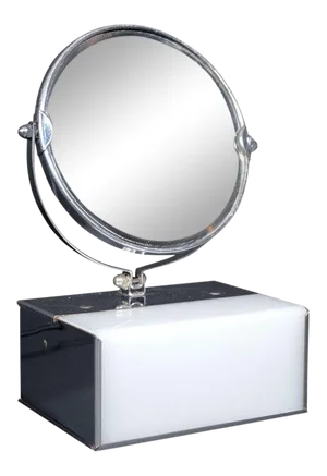 Art Deco Illuminated and Magnifying vanity Mirror