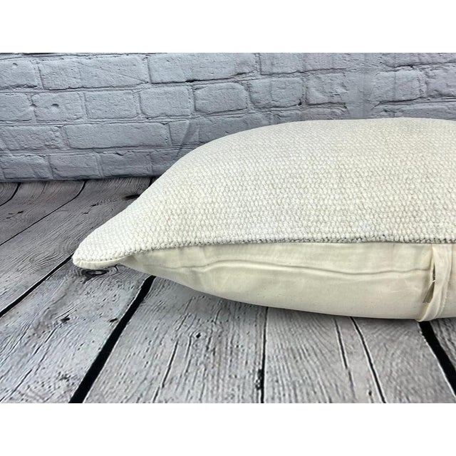 16 x 24 Hemp Pillow Turkish Cushion Natural White Pillow Cushion Cover For Sale - Image 4 of 4