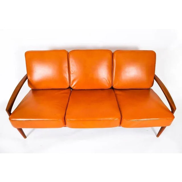 Vintage Paper Knife Teak Sofa by Kai Kristiansen for Magnus Olesen, 1950s For Sale - Image 16 of 17