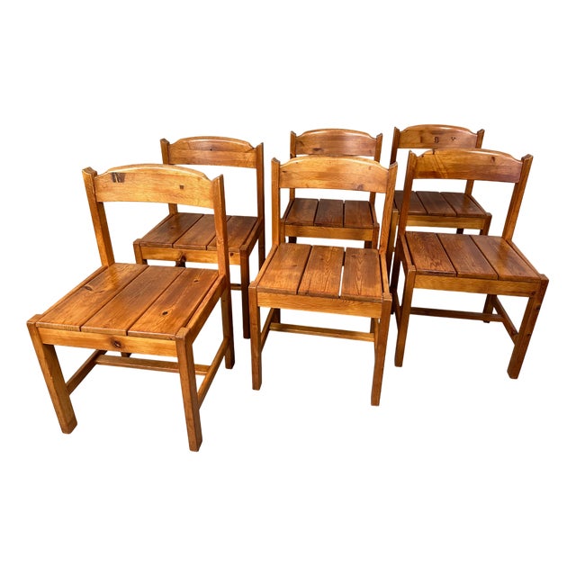 Vintage Dining Room Chairs, Set of 6 For Sale