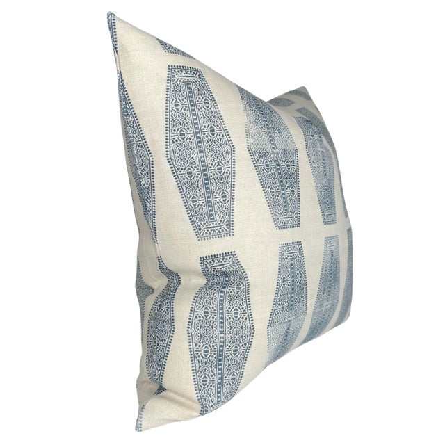 Inlay Pillow Cover ⭐️ Ships Within 2 Days On the Front: Inlay Printed Fabric On the Back: Natural Linen Fabric 100% Linen...