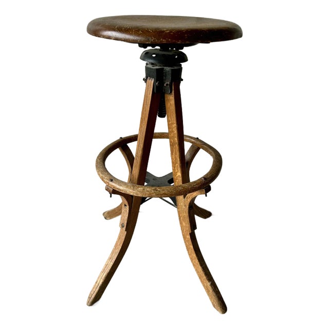 Antique 19th Century Drafting Stool For Sale