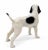 1950s Mid-Century Ceramic Pointer Dog Figurine – Black & White Crackle Glaze Hunting Dog For Sale - Image 4 of 5
