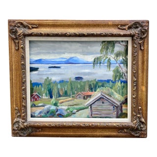 Swedish Plein Air Oil Painting For Sale