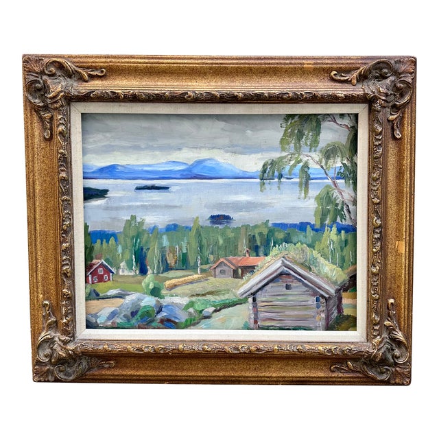 Swedish Plein Air Oil Painting For Sale